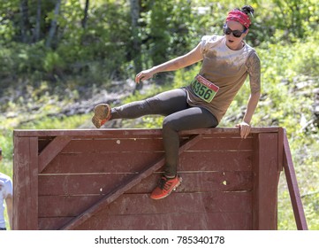 Poley Mountain, New Brunswick, Canada - June 10, 2017: Participating In The Annual Fundraiser 