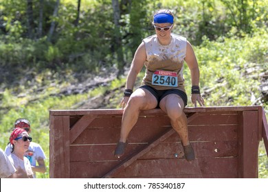 Poley Mountain, New Brunswick, Canada - June 10, 2017: Participating In The Annual Fundraiser 