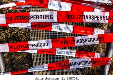 Police Barrier Tape In Germany - Translation: Police Barrier