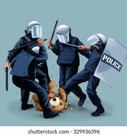 Police Beating Images, Stock Photos & Vectors | Shutterstock