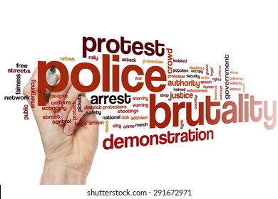 Police Brutality Word Cloud Concept