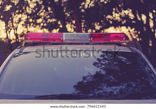 police car\
background, Police siren, copy\
space