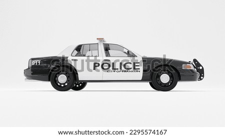 police car black and white