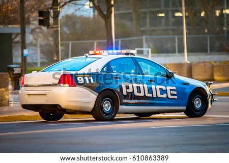 Police car with lights