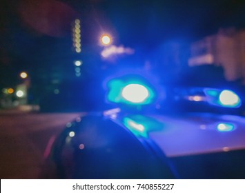 Police Car Lights Night Time Crime Stock Photo 740855227 | Shutterstock