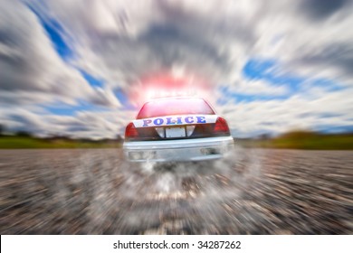 Police Car In Pursuit