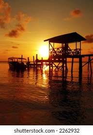 Police Jetty Sunset, Sulu Sea, SE Asia