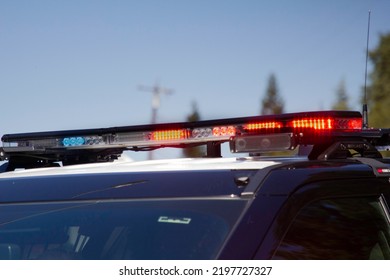 Police Lights On Top Police Car Stock Photo 2197727327 | Shutterstock