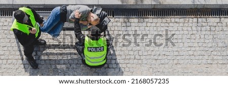 Image, Stock Photo on the yellow bench