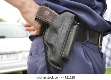 Police Officer`s Holster With 