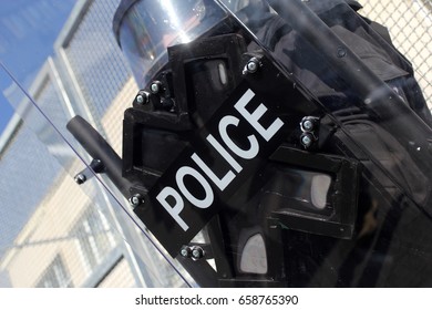 Police Officers Wearing Riot Gear