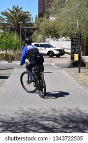 Police On Bike Patrol At Arizona State University Tempe Arizona 3/16/19