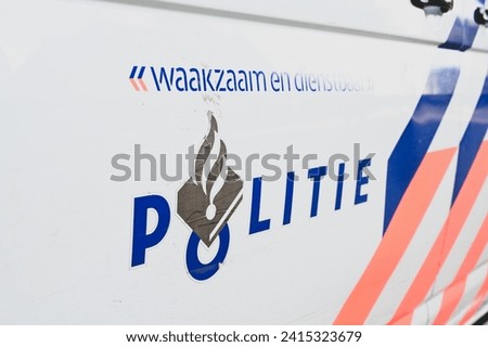Similar – Image, Stock Photo Parked police car in old town