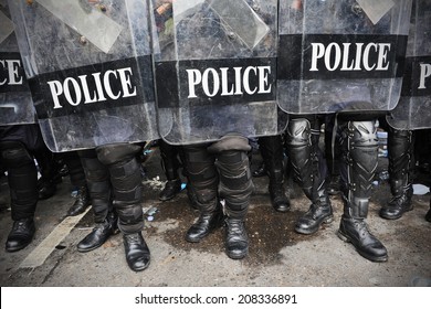 Police In Riot Gear Background