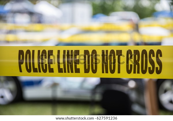 Police Tape Stock Photo Edit Now 627591236