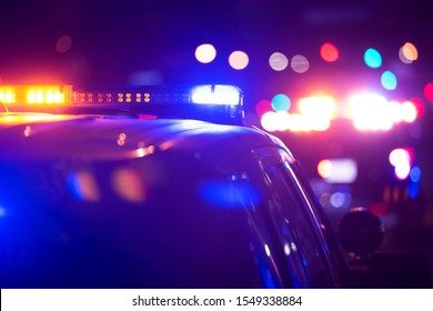 Police units responds to the scene of an emergency. - Shutterstock ID 1549338884