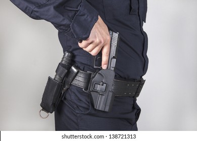 Policeman With Gun