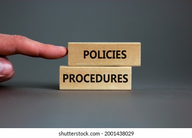 Policies Procedures Symbol Wooden Blocks Concept Stock Photo 2001438029 ...