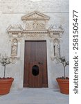 Polignano a Mare - The main portal of Cathedral Matrice