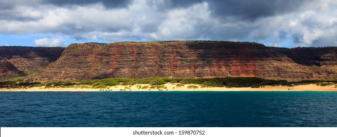 Polihale State Park In Kauai, Hawaii Islands.