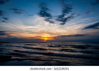 Polish Baltic Sea At Sunset