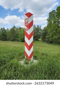 Polish border posts. Border post of Republic of Poland.