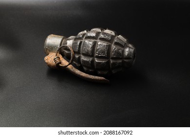 Polish Grenade On Black Background