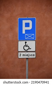 Polish Parking Space Sign For A Disabled Person