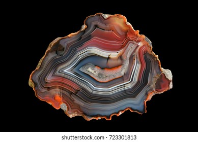 Polished agate slab from Doubravice, Czech Republic. 