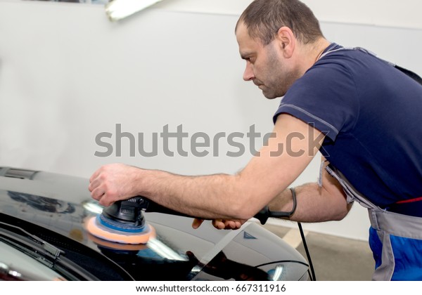 Polished\
black car polishing machine polished\
finishing