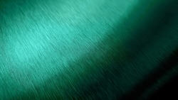 Polished Brushed Green Metal Texture, Shiny Steel Image With High Gradient Contrast For Industrial Concept Use As Template. Turquoise Stainless Steel Texture Metal Background (focused At Center).