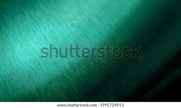 polished brushed green metal texture, shiny\
steel image with high gradient contrast for industrial concept use\
as template. turquoise stainless steel texture metal background\
(focused at center).