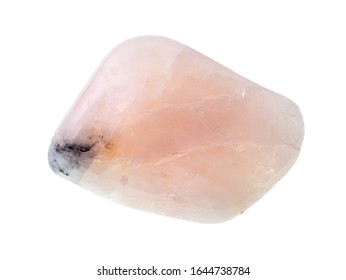 polished morganite (vorobyevite, pink beryl) gemstone cutout on white background - Shutterstock ID 1644738784