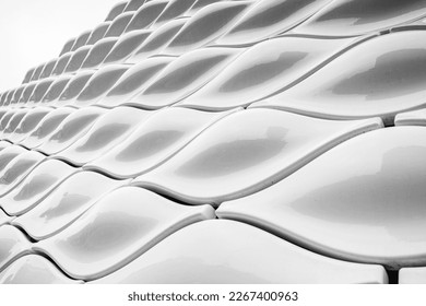 Polished Shell Lace Structure which makes up the Wall of Energy in Manchester.