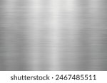 Polished Stainless Steel Plate with Gleaming Reflection - High-Quality Metal Texture Background