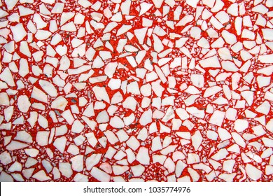 Polished stone floor, terrazzo floor old texture or polished stone for background