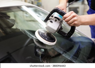 Polishing Glass Car