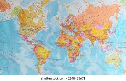 A political map of the World. - Shutterstock ID 2148455671
