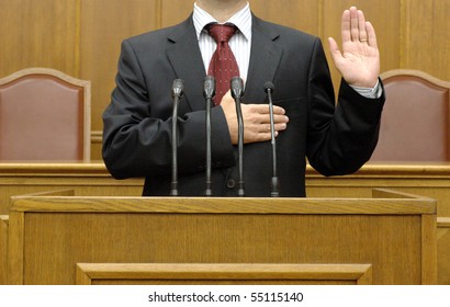 Politician Taking The Oath