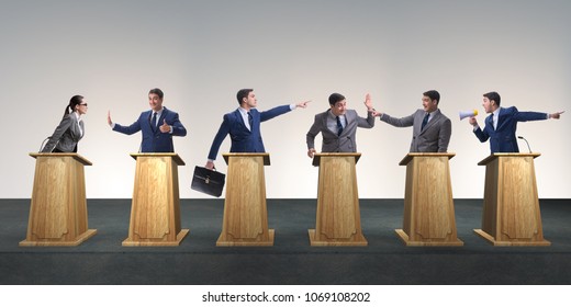 Politicians Participating In Political Debate