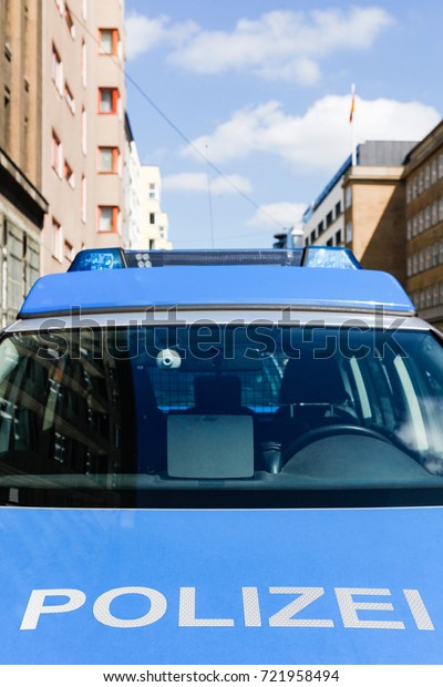 Polizei, German police\
car