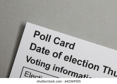 Poll Card For The UK General Election