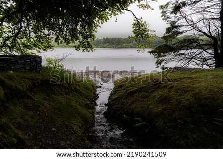 Stone jetty by the lake