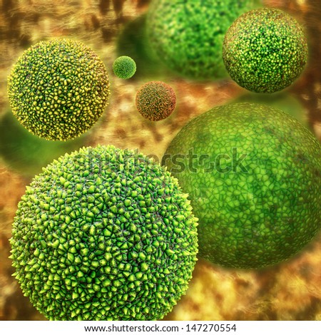 Pollen - 3d rendered illustration