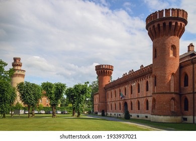 Pollenzo, Italy - June 12, 2020: Exterior View Of The Castle Of Pollenzo, Italy, On June 12 2020; Also Known For Its University Of Gastronomic Sciences, Founded By The Slow Food Movement