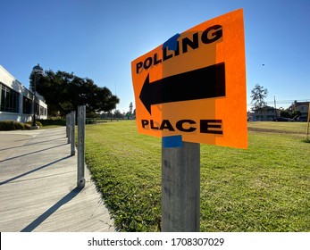 Polling Place Sign On Election Day 