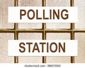  Polling Station Place For Voters To Cast Ballots In Elections Vintage