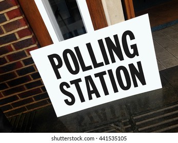 Polling Station Sign London England