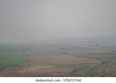 A polluted air causing from the pm 2.5 dust particle in a rural area