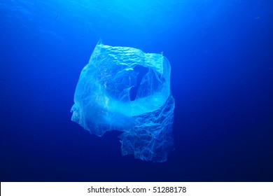 plastic bags in the ocean